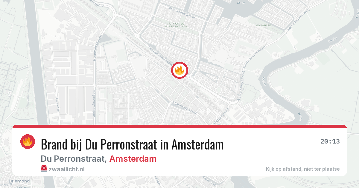 Brand bij Du Perronstraat in Amsterdam — 7 mrt 2026