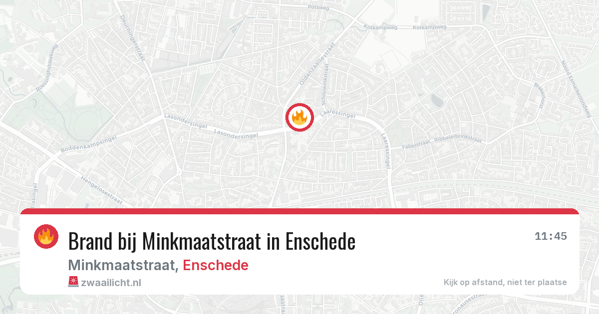 Brand bij Minkmaatstraat in Enschede — 31 mrt 2026