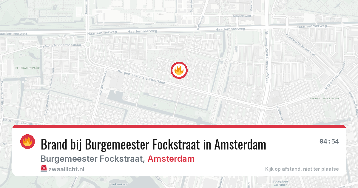 Brand bij Burgemeester Fockstraat in Amsterdam — 31 mei 2026