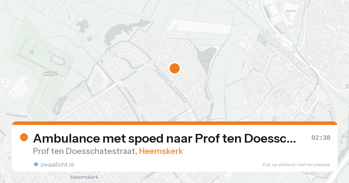 Ambulance met spoed naar Prof ten Doesschatestraat in Heemskerk — 31 mei 2026