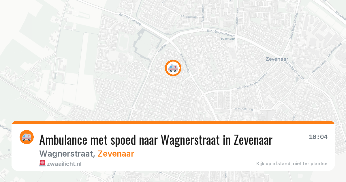 Ambulance met spoed naar Wagnerstraat in Zevenaar — 11 mei 2026