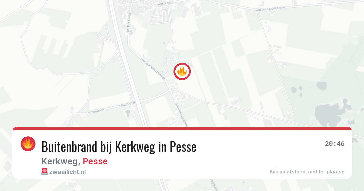 Buitenbrand bij Kerkweg in Pesse — 29 jul 2026
