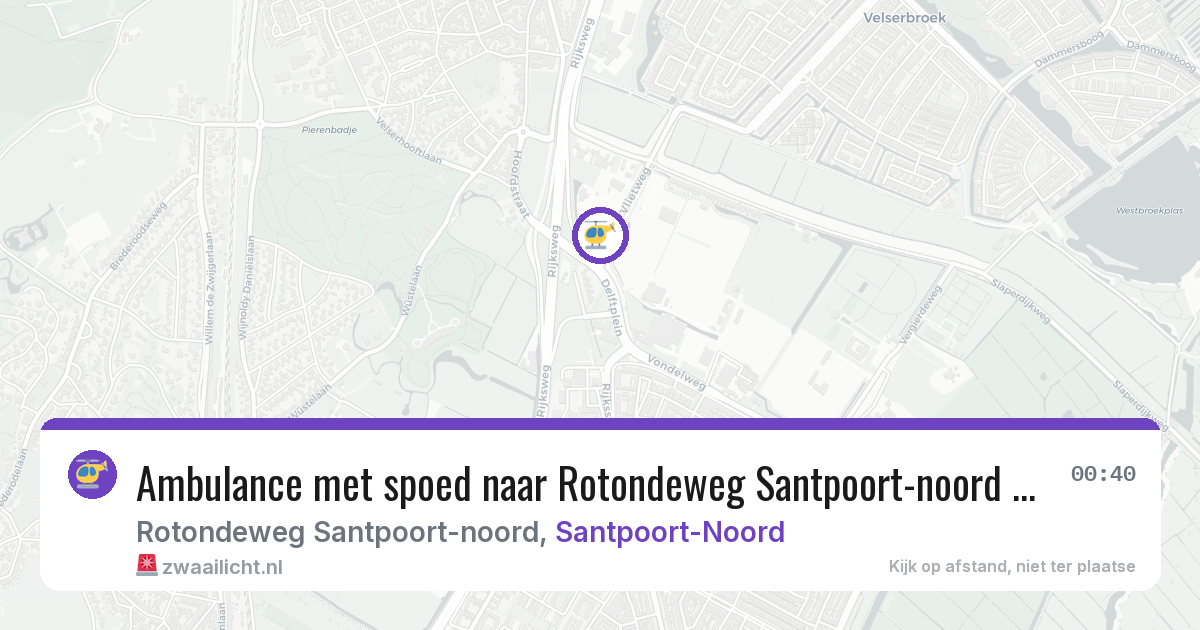 Ambulance met spoed naar Rotondeweg Santpoort-noord in Santpoort-Noord — 18 feb 2026