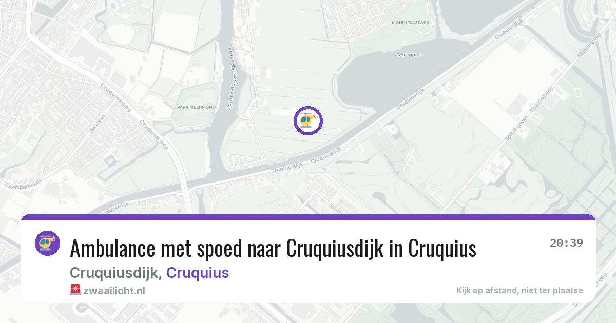 Ambulance met spoed naar Cruquiusdijk in Cruquius — 6 jul 2026