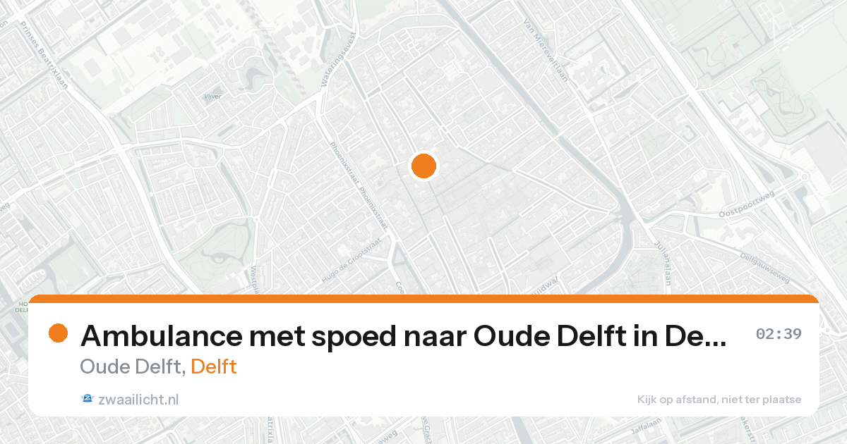 Ambulance met spoed naar Oude Delft in Delft — 31 jan 2026