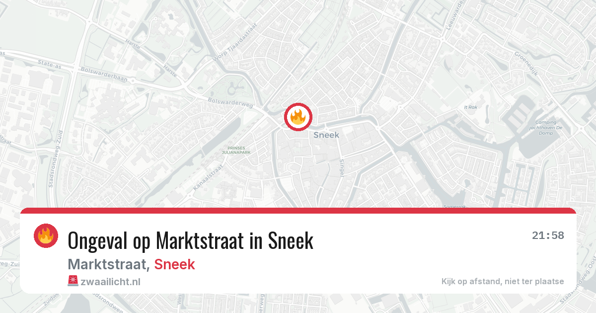 Ongeval op Marktstraat in Sneek — 20 jun 2026