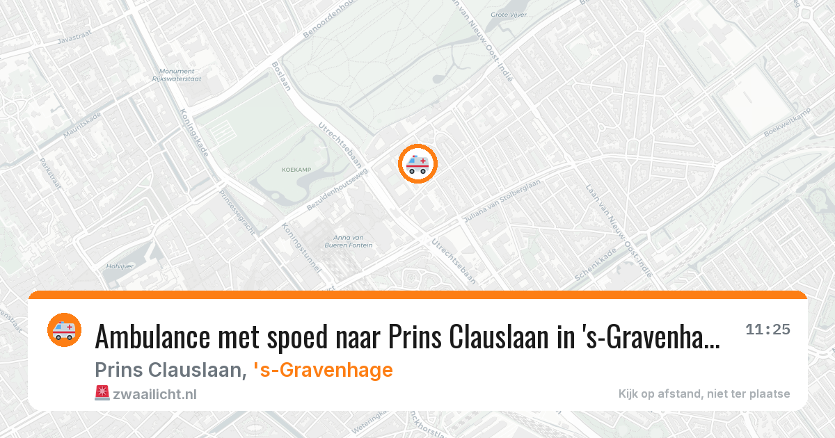 Ambulance met spoed naar Prins Clauslaan in 's-Gravenhage — 2 jul 2026