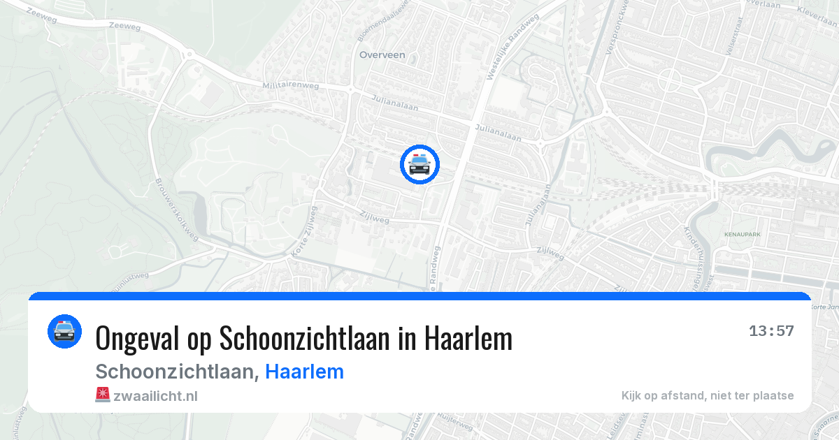 Ongeval op Schoonzichtlaan in Haarlem — 26 mrt 2026