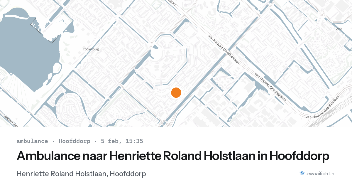 Ambulance naar Henriette Roland Holstlaan in Hoofddorp — 5 feb 2026