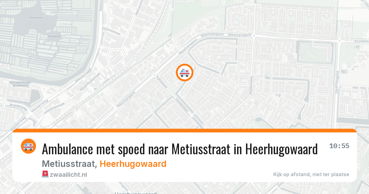 Ambulance met spoed naar Metiusstraat in Heerhugowaard — 29 jun 2026