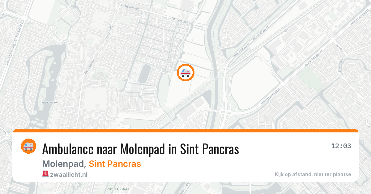Ambulance naar Molenpad in Sint Pancras — 23 apr 2026