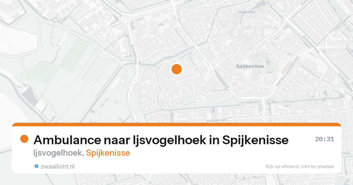 Ambulance naar Ijsvogelhoek in Spijkenisse — 22 aug 2026