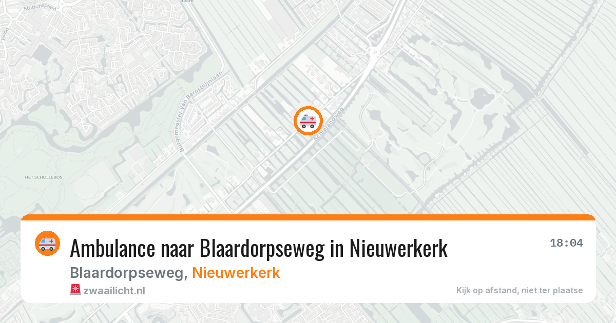 Ambulance naar Blaardorpseweg in Nieuwerkerk — 7 jun 2026