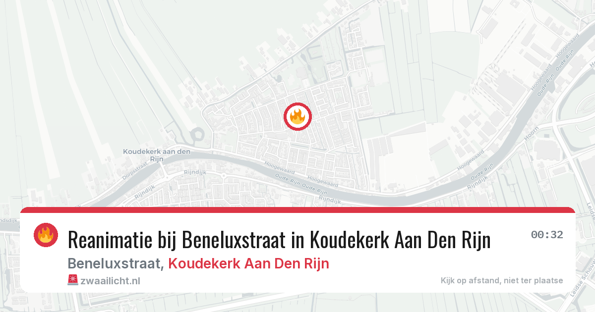 Reanimatie bij Beneluxstraat in Koudekerk Aan Den Rijn — 18 feb 2026