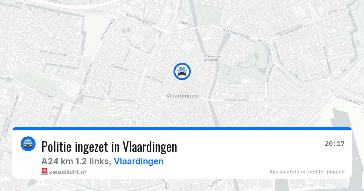 Politie ingezet in Vlaardingen — 30 apr 2026 | 🚨 Zwaailicht.nl