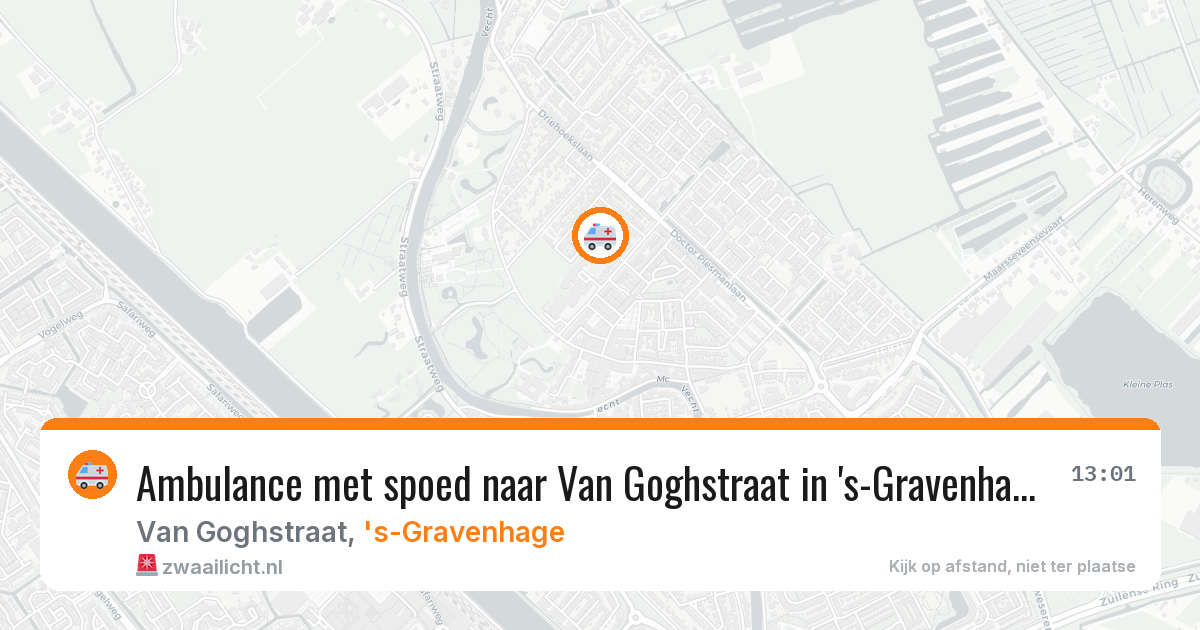 Ambulance met spoed naar Van Goghstraat in 's-Gravenhage — 19 mrt 2026