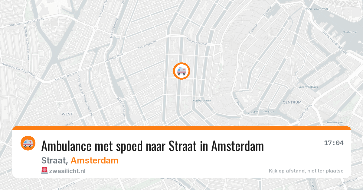 Ambulance met spoed naar Straat in Amsterdam — 22 jun 2026
