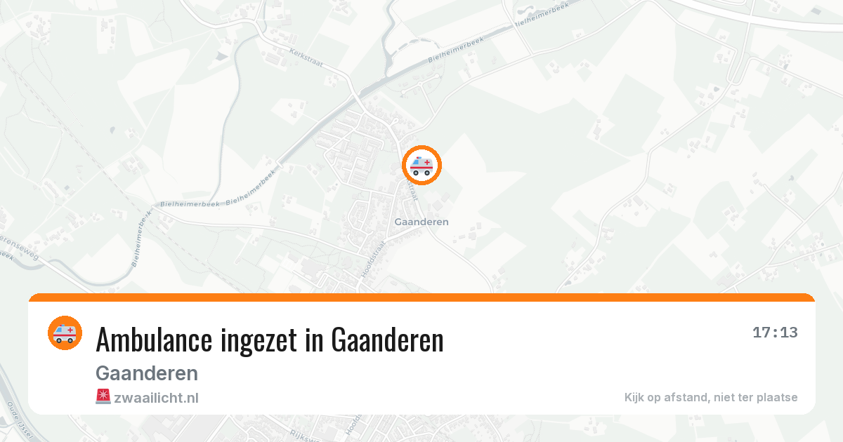 Ambulance ingezet in Gaanderen — 10 apr 2026