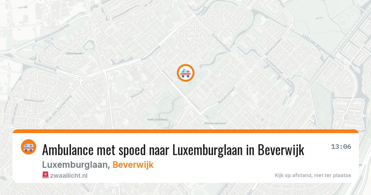 Ambulance met spoed naar Luxemburglaan in Beverwijk — 25 mrt 2026