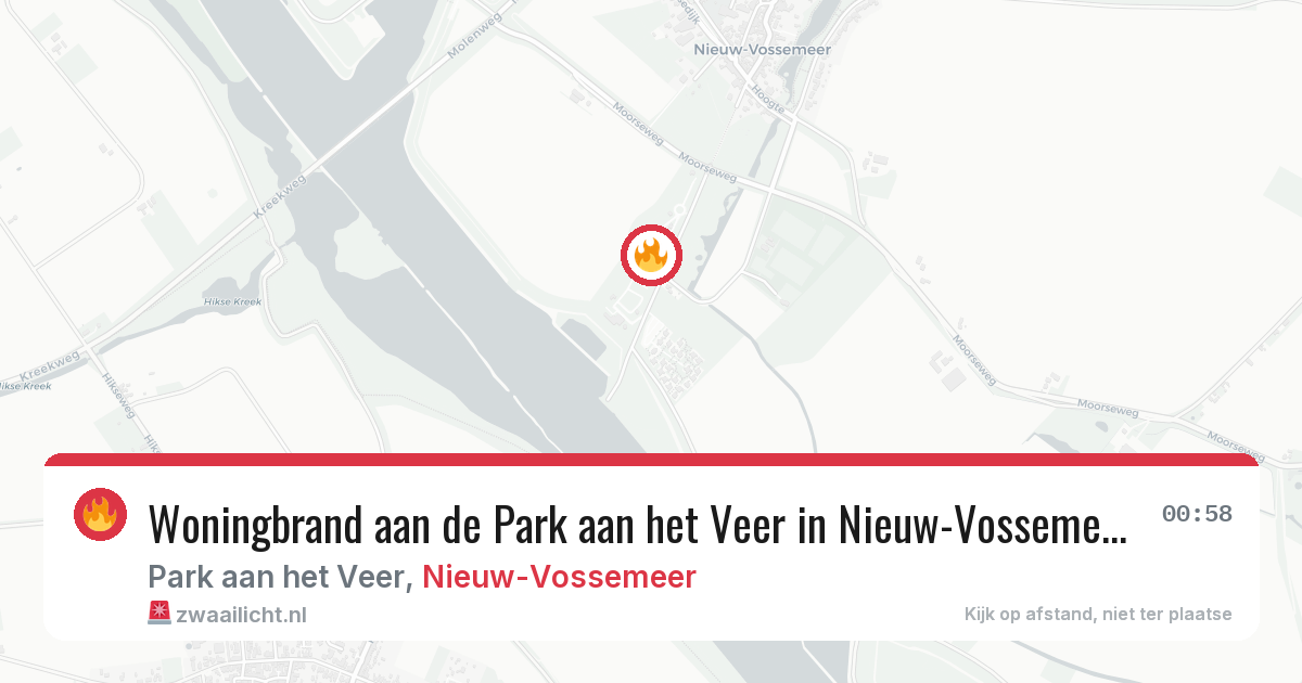 Woningbrand aan de Park aan het Veer in Nieuw-Vossemeer — 12 jul 2026