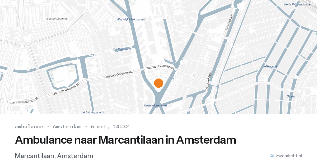 Ambulance naar Marcantilaan in Amsterdam — 6 mrt 2026