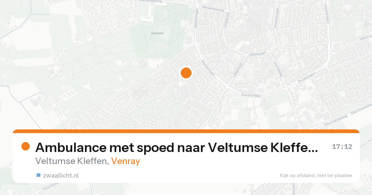 Ambulance met spoed naar Veltumse Kleffen in Venray — 24 aug 2026