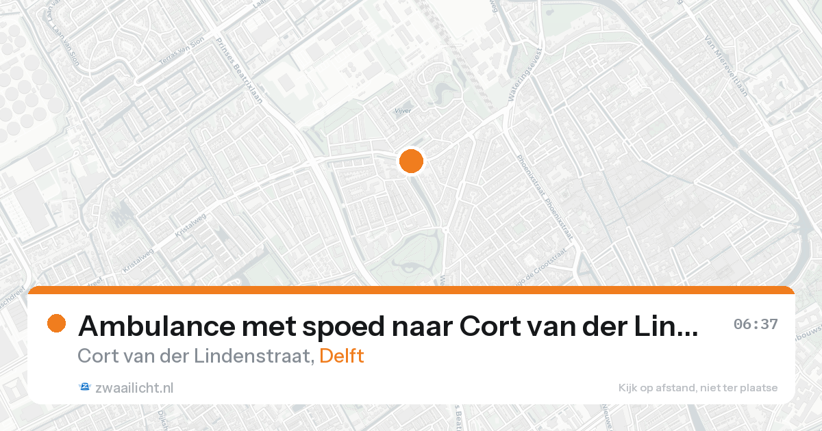 Ambulance met spoed naar Cort van der Lindenstraat in Delft — 8 feb 2026