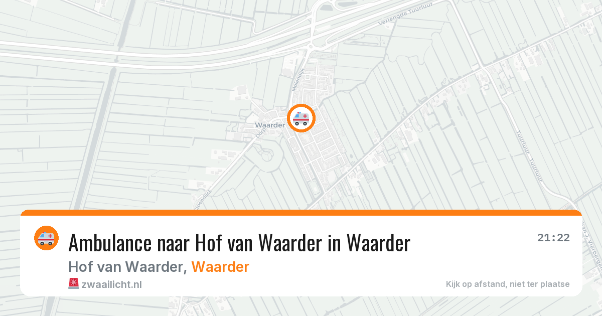 Ambulance naar Hof van Waarder in Waarder — 3 aug 2026
