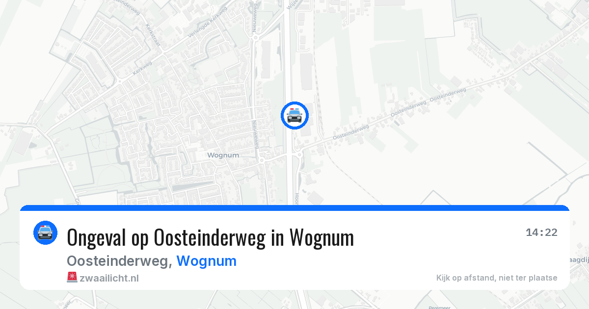Ongeval op Oosteinderweg in Wognum — 25 jun 2026