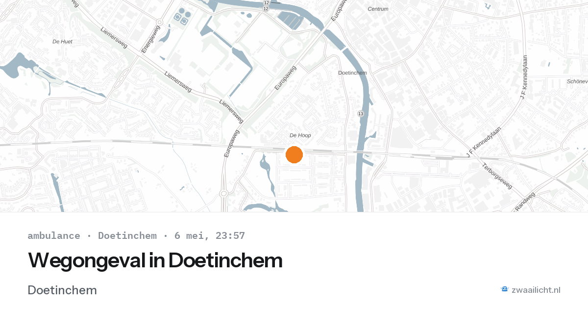 Wegongeval in Doetinchem — 6 mei 2026
