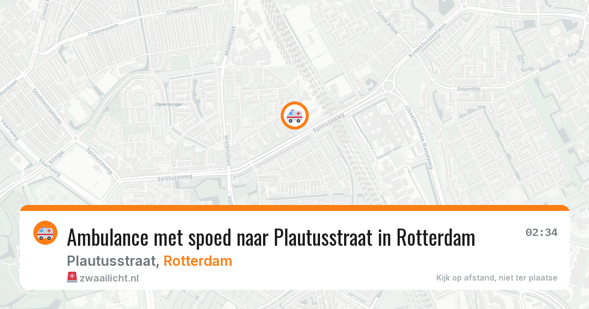 Ambulance met spoed naar Plautusstraat in Rotterdam — 31 mei 2026