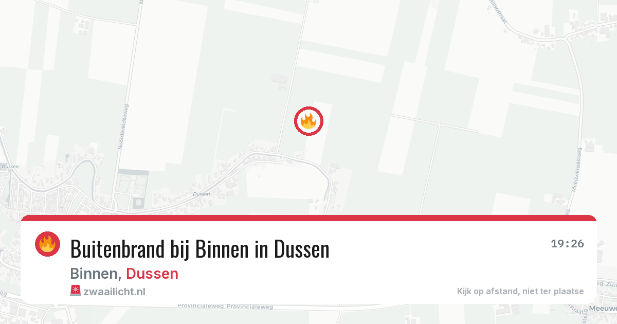 Buitenbrand bij Binnen in Dussen — 15 jul 2026