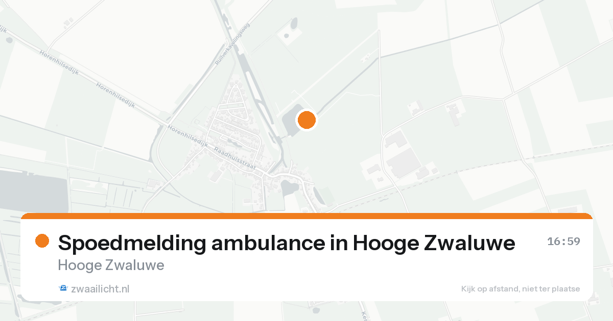 Spoedmelding ambulance in Hooge Zwaluwe — 17 aug 2026