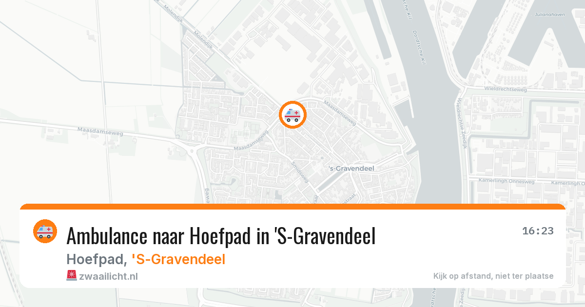 Ambulance naar Hoefpad in 'S-Gravendeel — 15 jul 2026