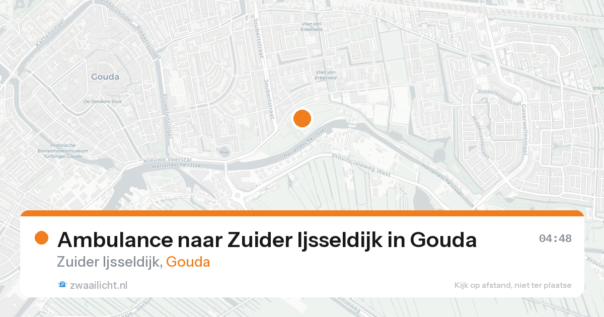 Ambulance naar Zuider Ijsseldijk in Gouda — 15 aug 2026