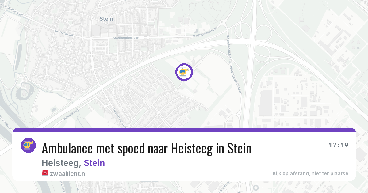 Ambulance met spoed naar Heisteeg in Stein — 15 jul 2026