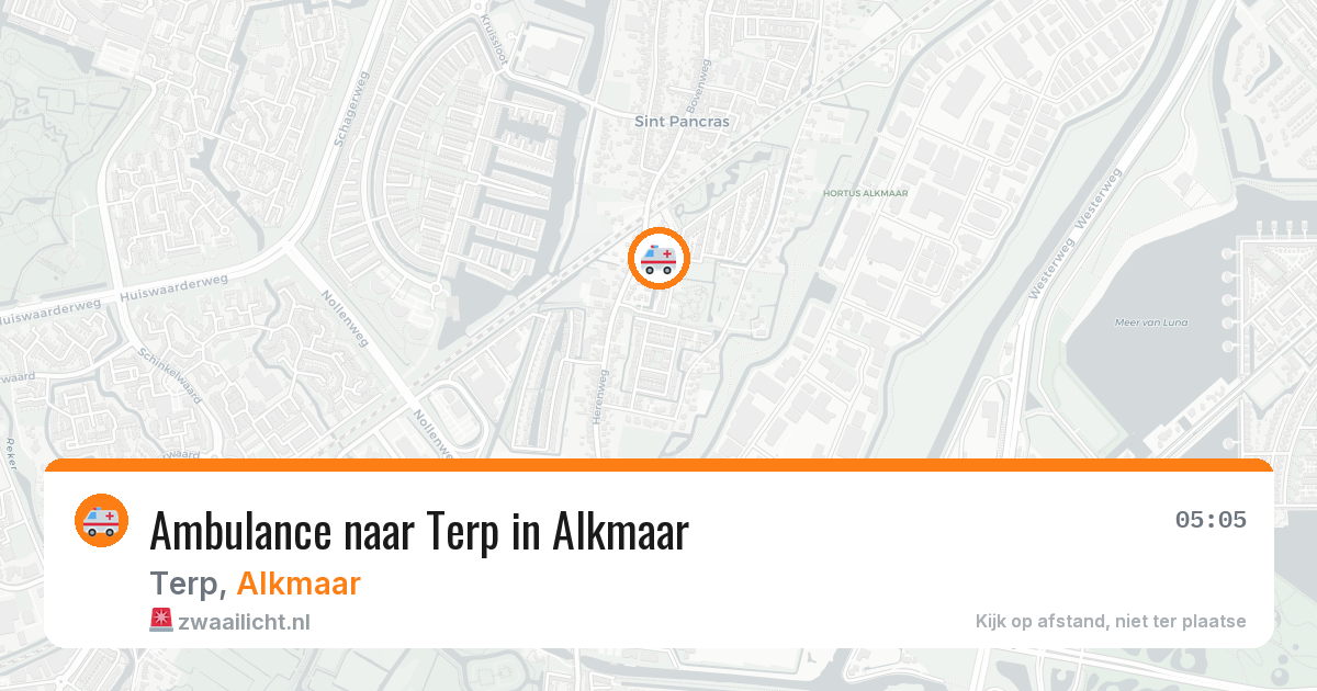 Ambulance naar Terp in Alkmaar — 14 aug 2026