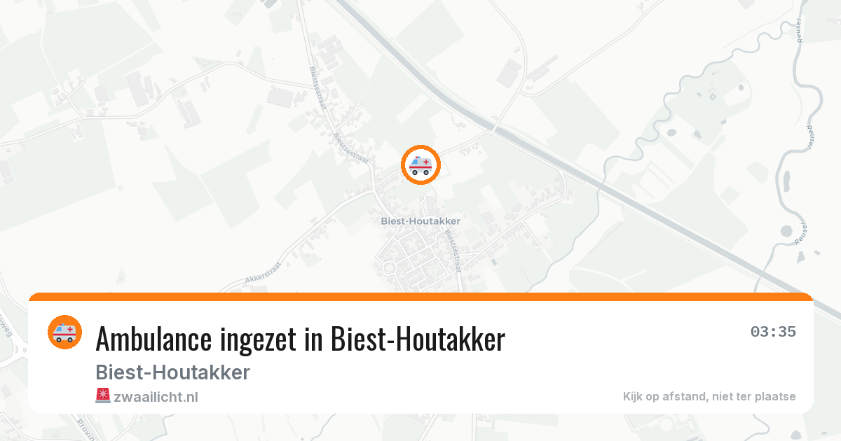 Ambulance ingezet in Biest-Houtakker — 12 apr 2026