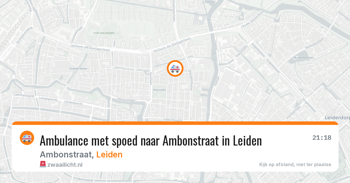 Ambulance met spoed naar Ambonstraat in Leiden — 27 jul 2026
