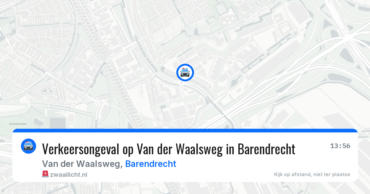 Verkeersongeval op Van der Waalsweg in Barendrecht — 15 jun 2026