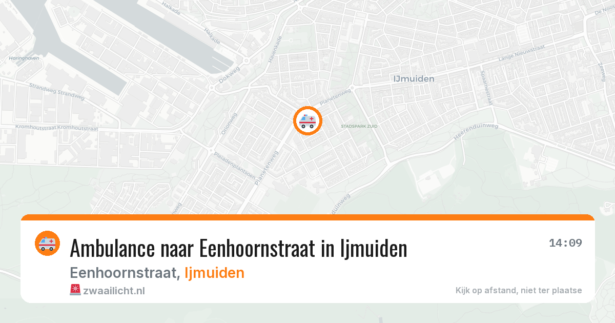 Ambulance naar Eenhoornstraat in Ijmuiden — 26 mei 2026