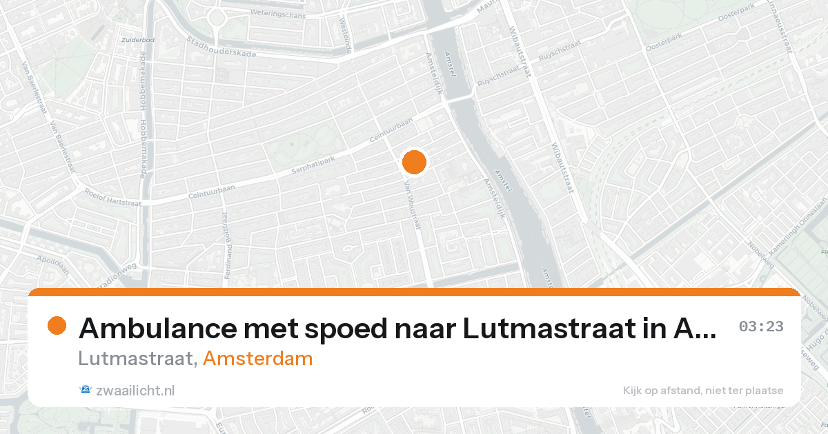 Ambulance met spoed naar Lutmastraat in Amsterdam — 8 feb 2026