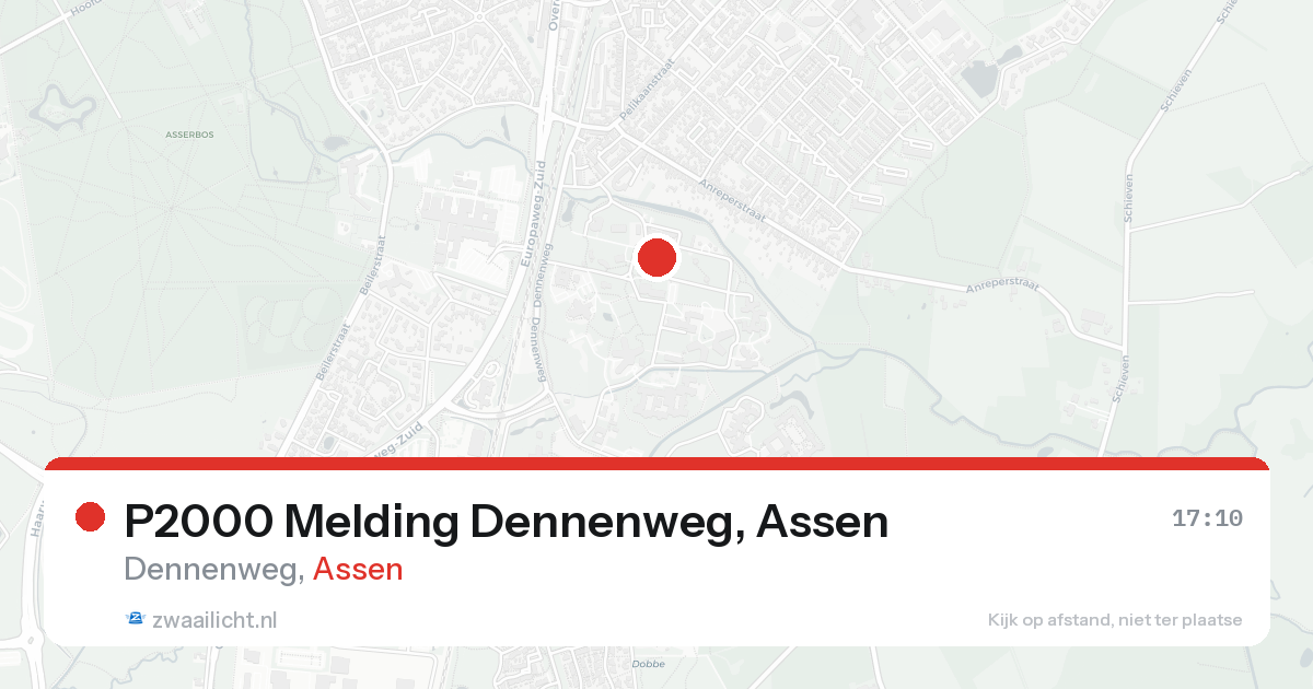 P2000 Melding Dennenweg, Assen — 18 aug 2026