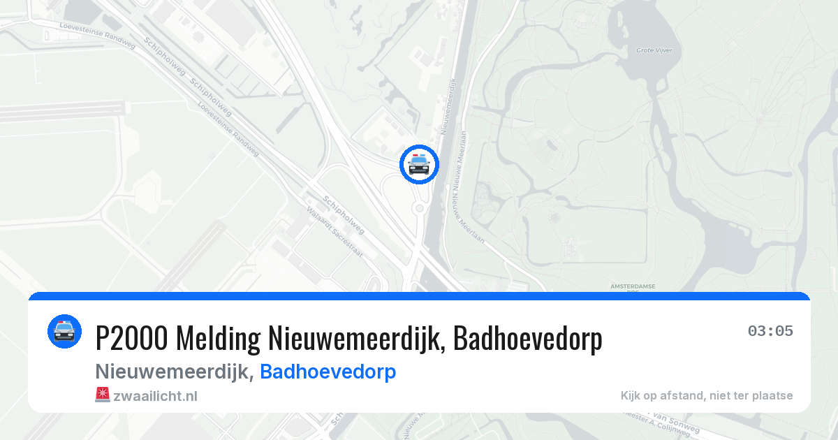 P2000 Melding Nieuwemeerdijk, Badhoevedorp — 18 apr 2026