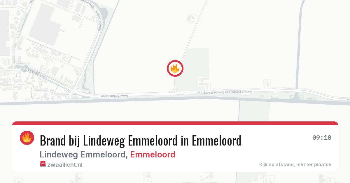 Brand bij Lindeweg Emmeloord in Emmeloord — 6 aug 2026