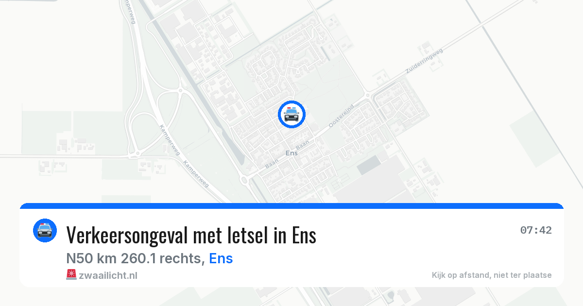 Verkeersongeval met letsel in Ens — 15 jun 2026