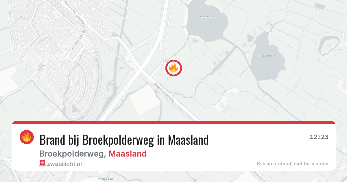 Brand bij Broekpolderweg in Maasland — 5 aug 2026