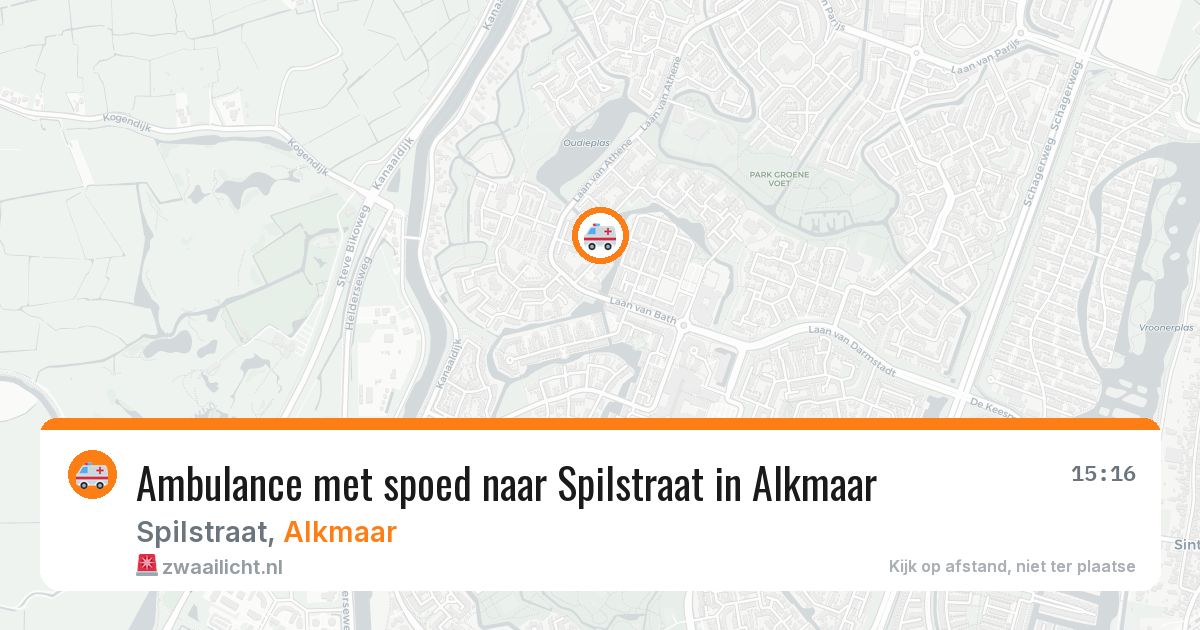 Ambulance met spoed naar Spilstraat in Alkmaar — 17 apr 2026