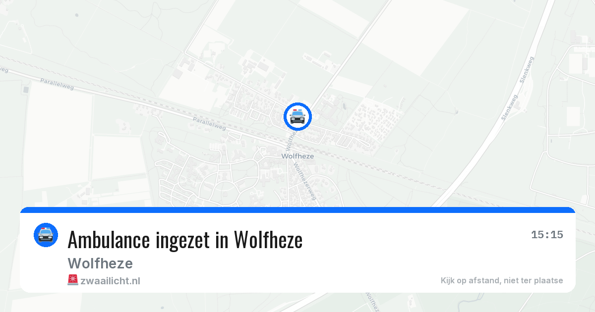 Ambulance ingezet in Wolfheze — 6 jun 2026