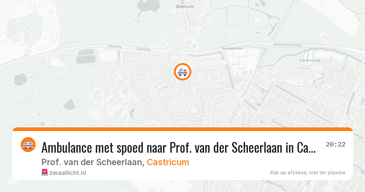 Ambulance met spoed naar Prof. van der Scheerlaan in Castricum — 27 jun 2026